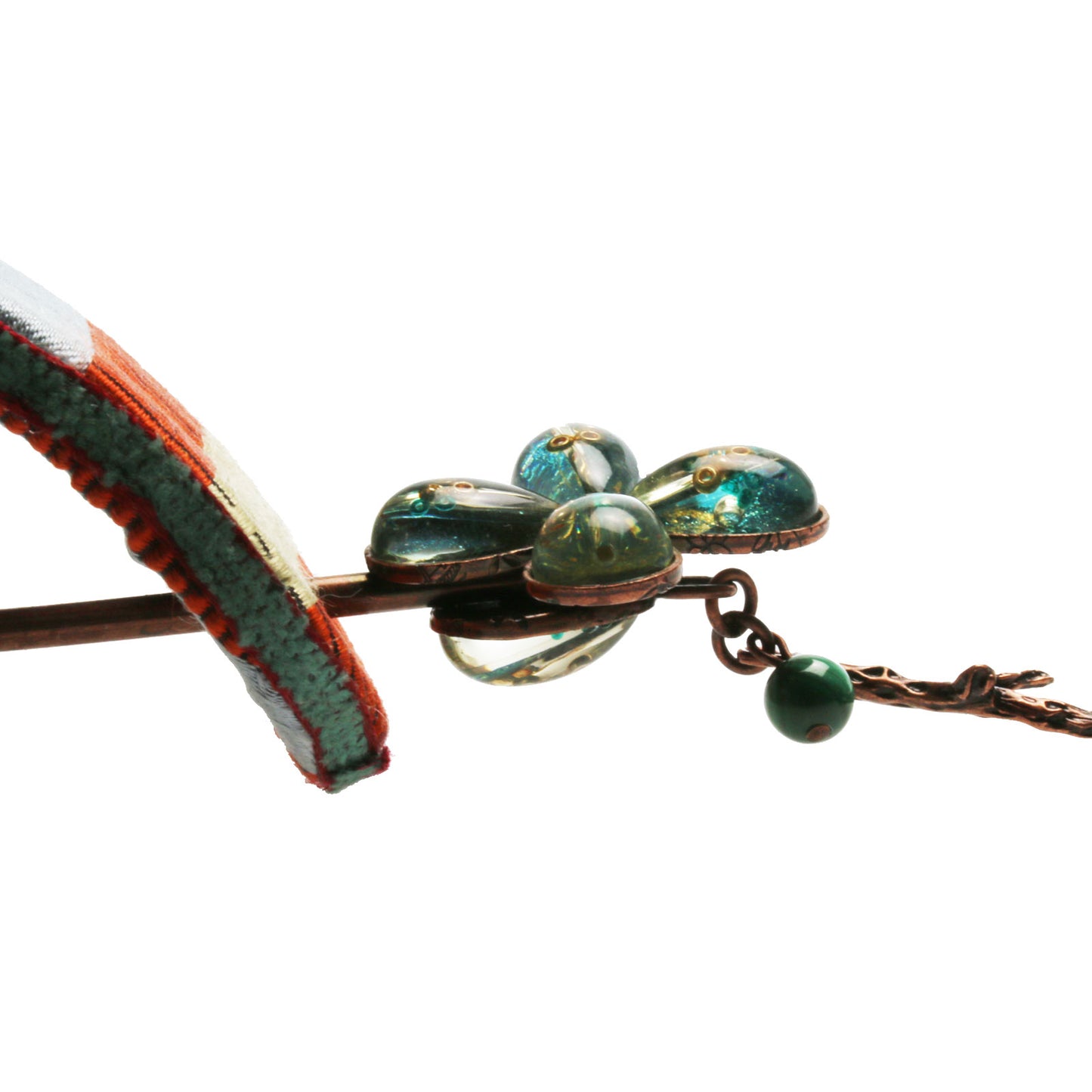 かんざしバレッタ(マジェステ)花 シルク TAMARUSAN