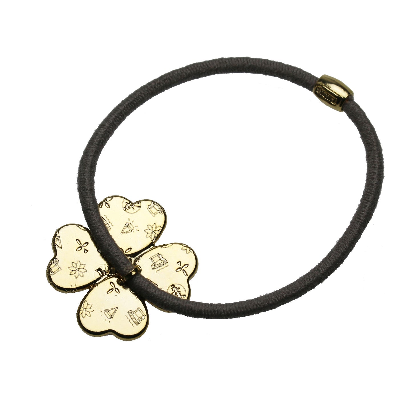 ピンク クローバー ヘアゴム お花 24k TAMARUSAN