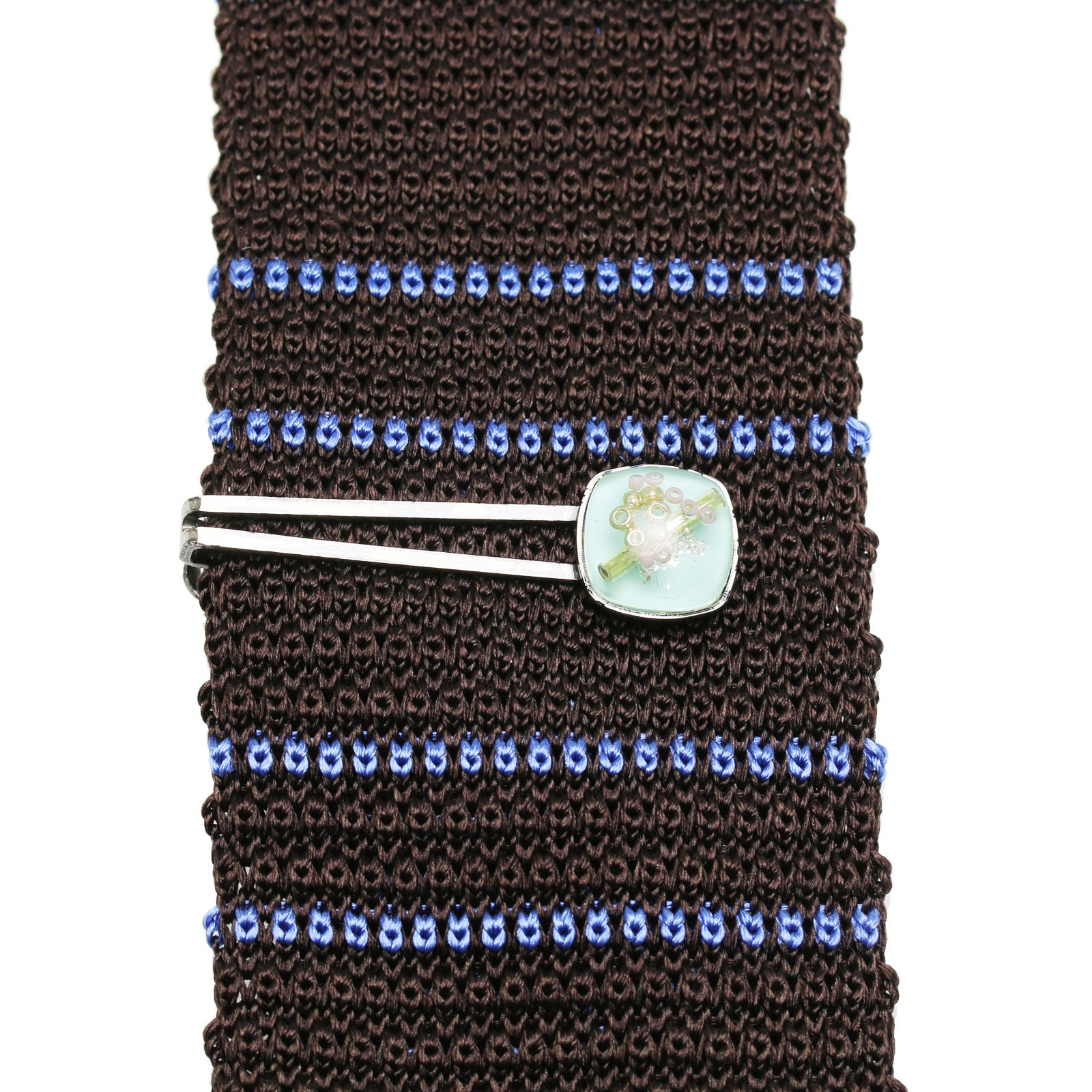 ネクタイピン 水色 ビーズ 贈り物 TAMARUSAN