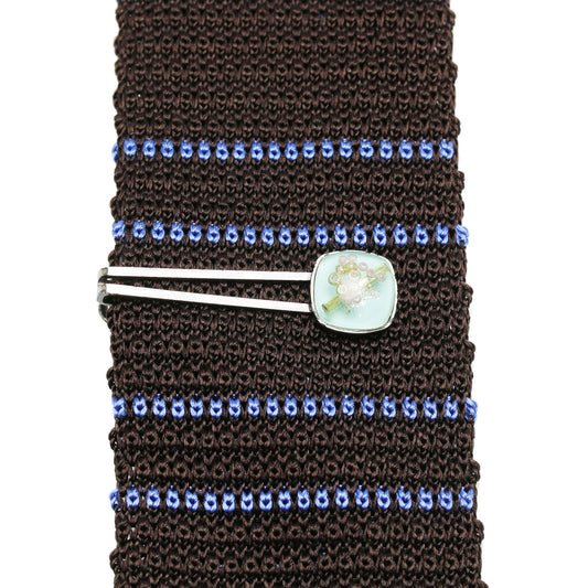 ネクタイピン 水色 ビーズ 贈り物 TAMARUSAN