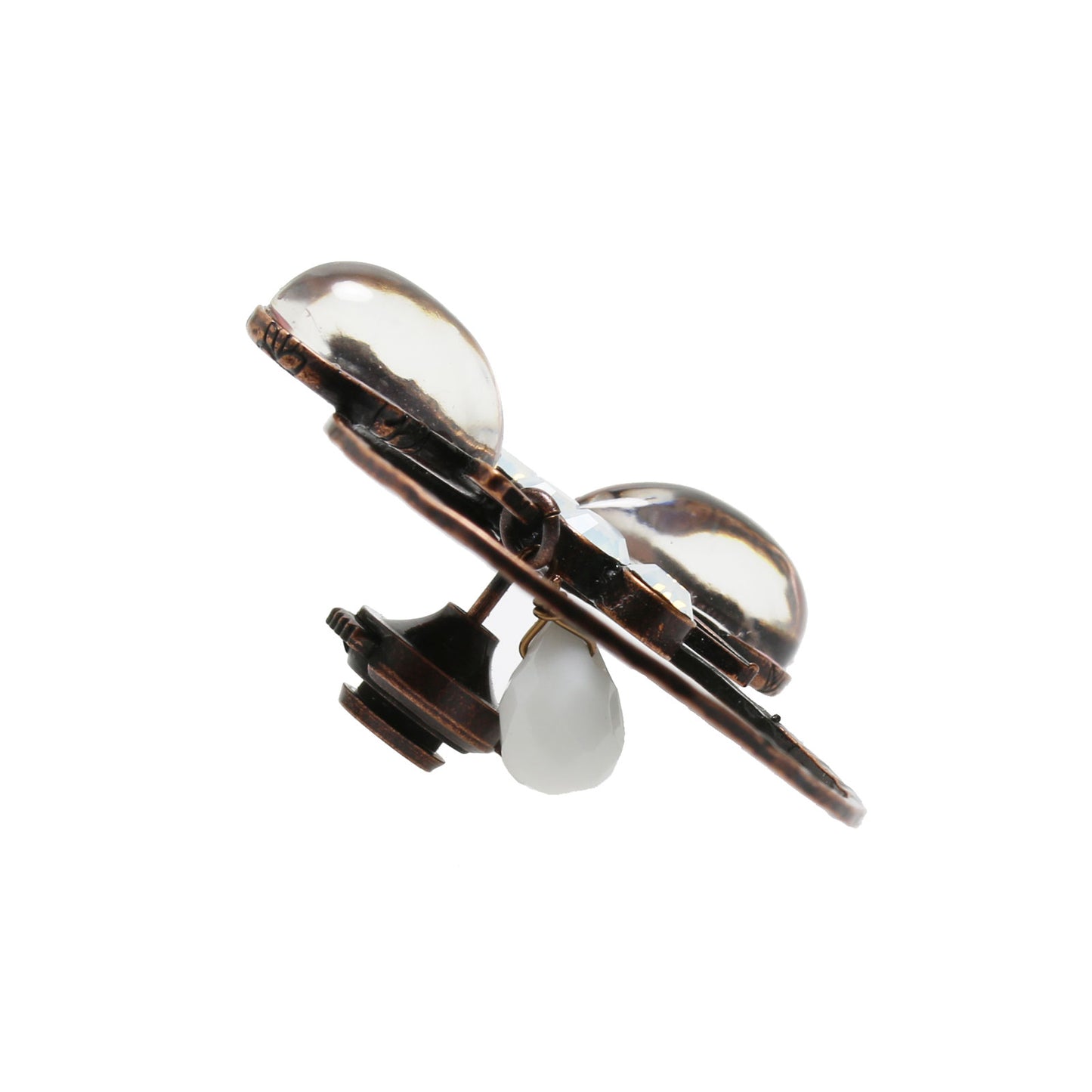 眼鏡ホルダーピンブローチ ピンク トンボ 鹿の子 TAMARUSAN