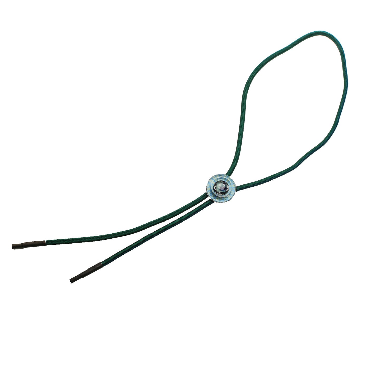 組紐ループタイ 正絹 鹿の子 水色 緑 TAMARUSAN