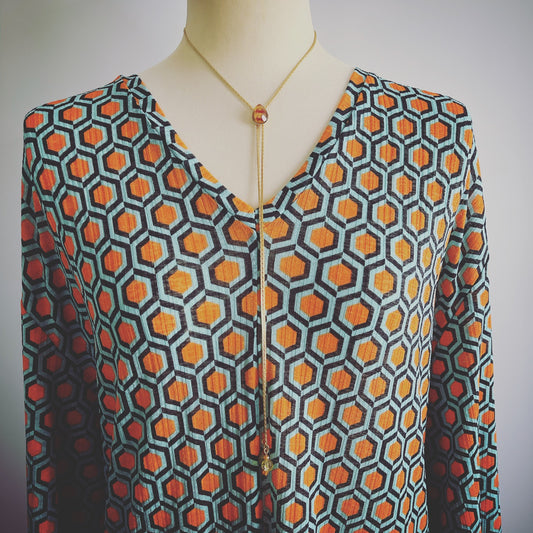 カニ ループタイ式ネックレス 赤 TAMARUSAN