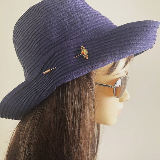 ラペルピン ハットピン レモン ブローチ 青 赤 TAMARUSAN