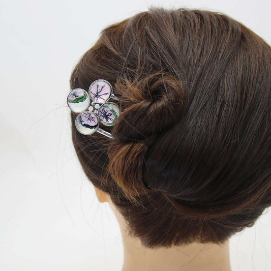 かんざし 二股 花 レモン ピンク TAMARUSAN