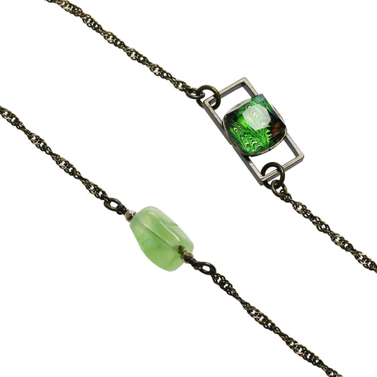 眼鏡チェーン プリナイト 緑 男女兼用 マーブル TAMARUSAN