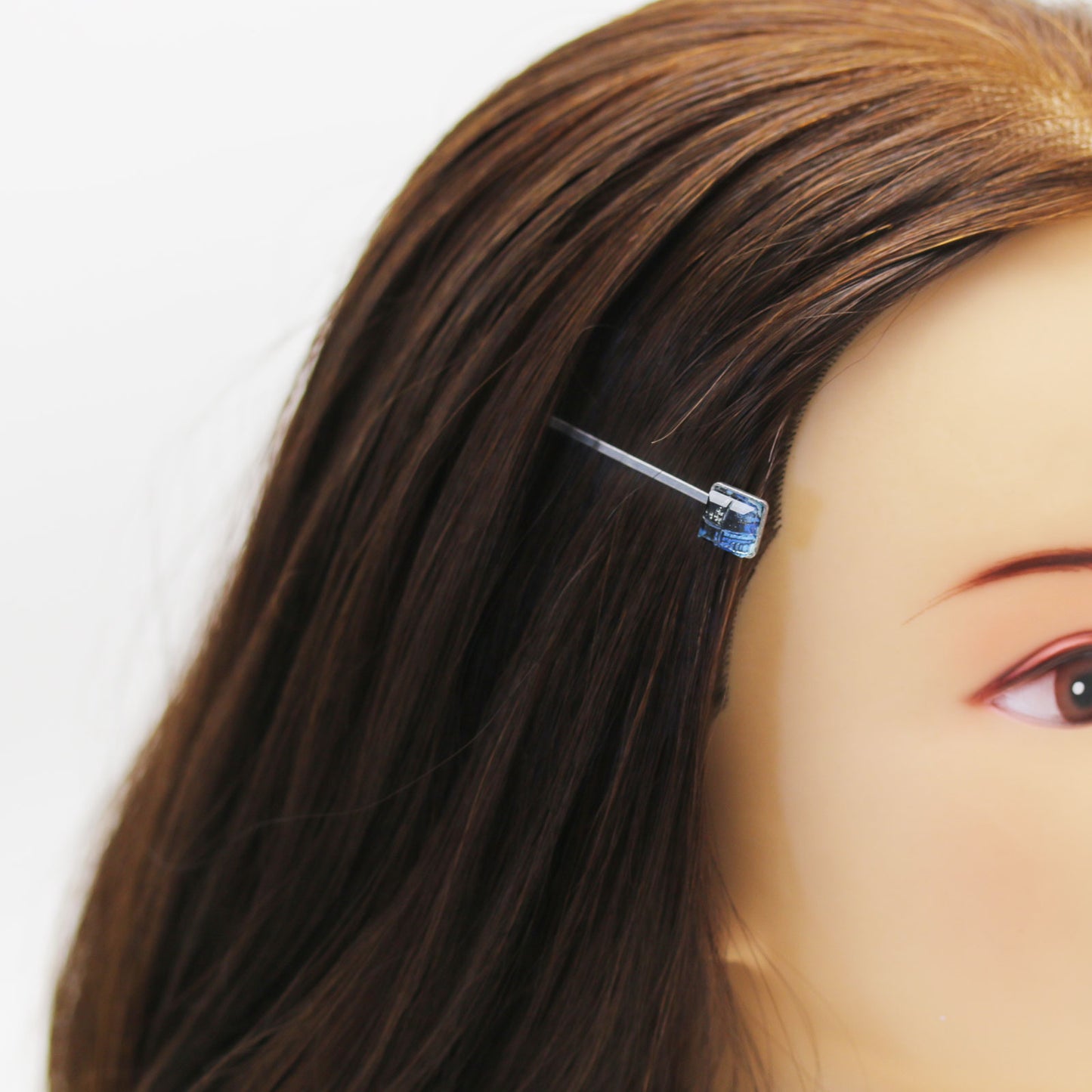 ヘアピン 青 マーブル 飾り取り外し可能 TAMARUSAN