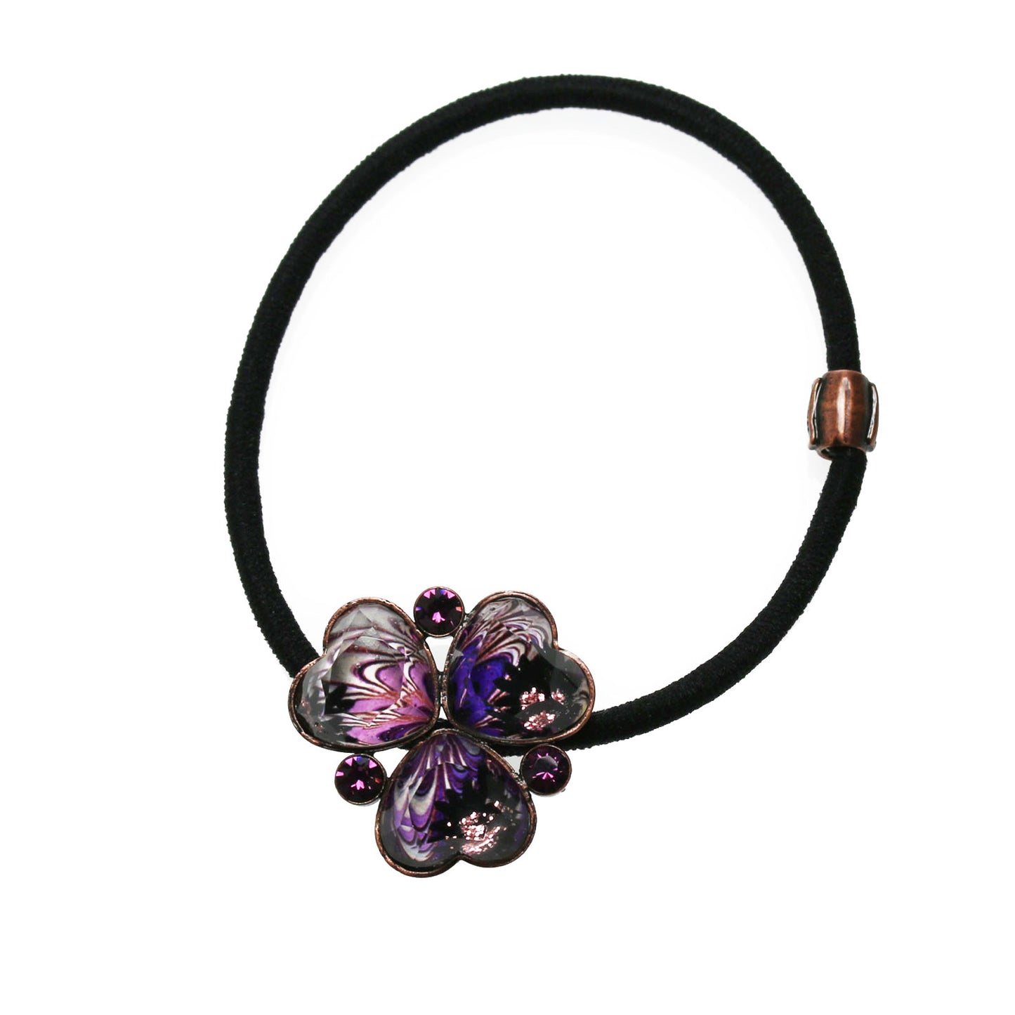 ヘアゴム スミレ 紫 マーブル TAMARUSAN