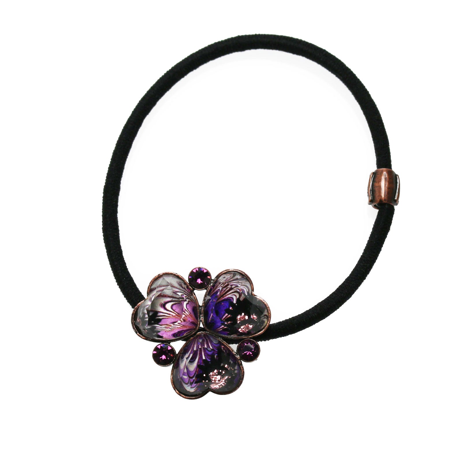 ヘアゴム スミレ 紫 マーブル TAMARUSAN