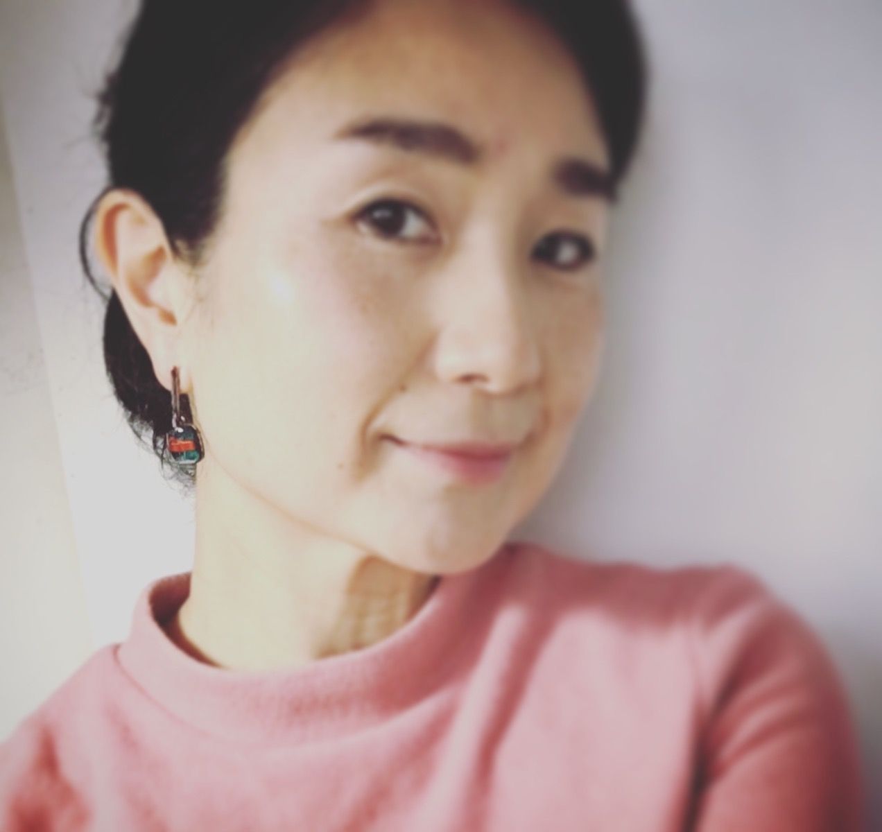 水引 ピアス ブルー オレンジ 小枝 四角 TAMARUSAN