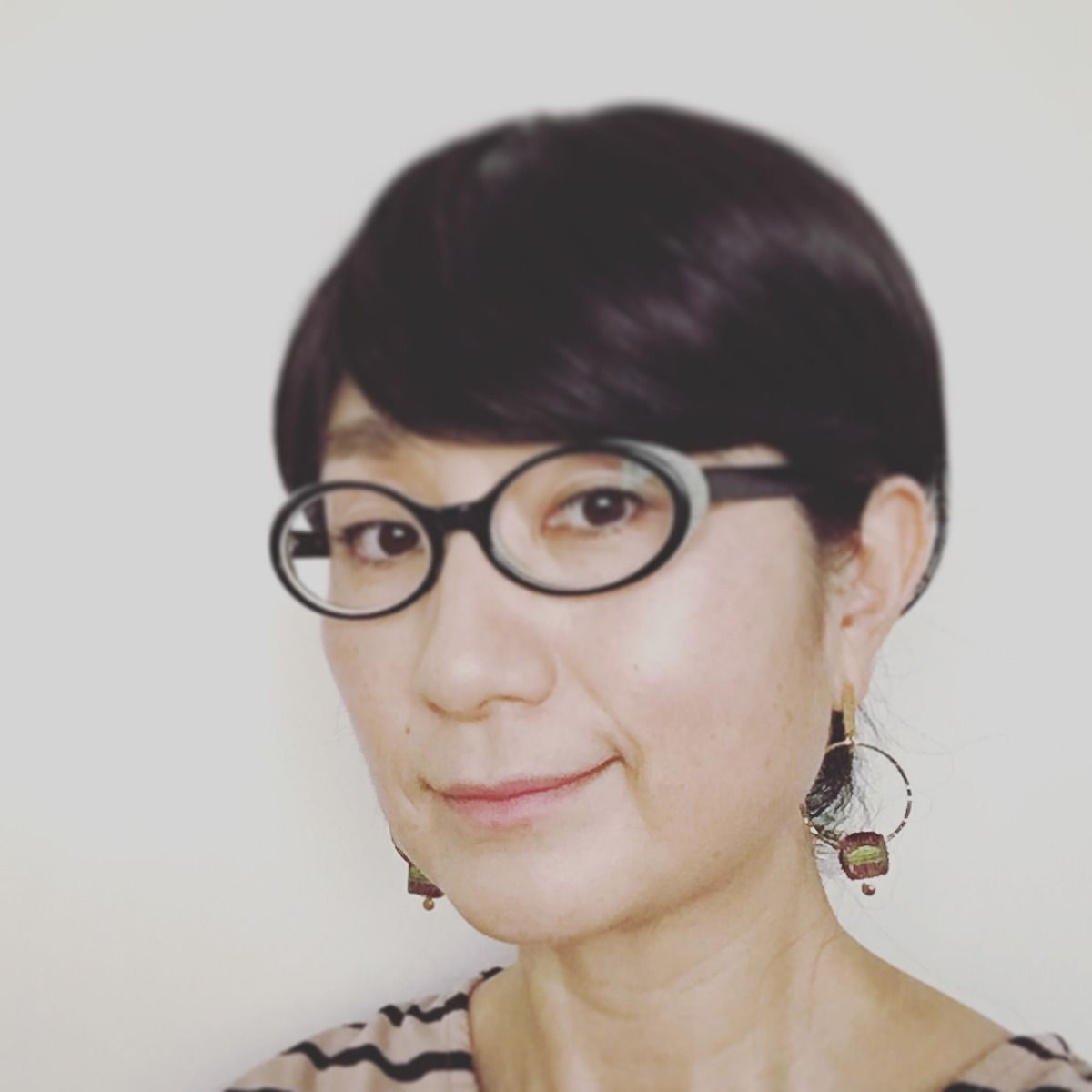 フープピアス 水引 パープル 金 藤色 TAMARUSAN