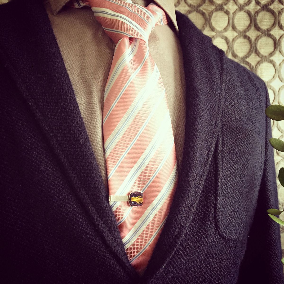 ネクタイピン 四角 水引 紫 TAMARUSAN