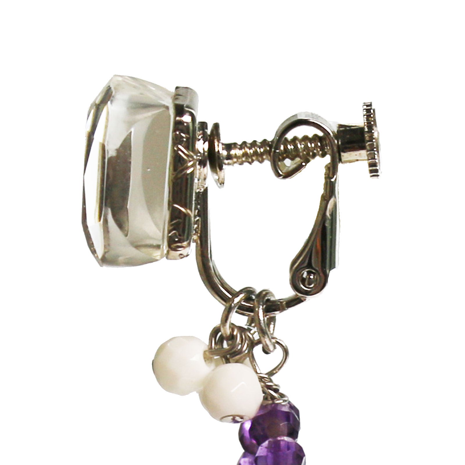 イヤリング 虹 紫 アメジスト ブルーレース TAMARUSAN