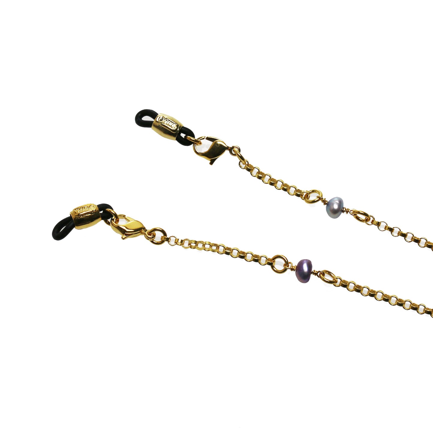 ネックレスにもなる眼鏡チェーン ピンク リボン ハート 24k TAMARUSAN