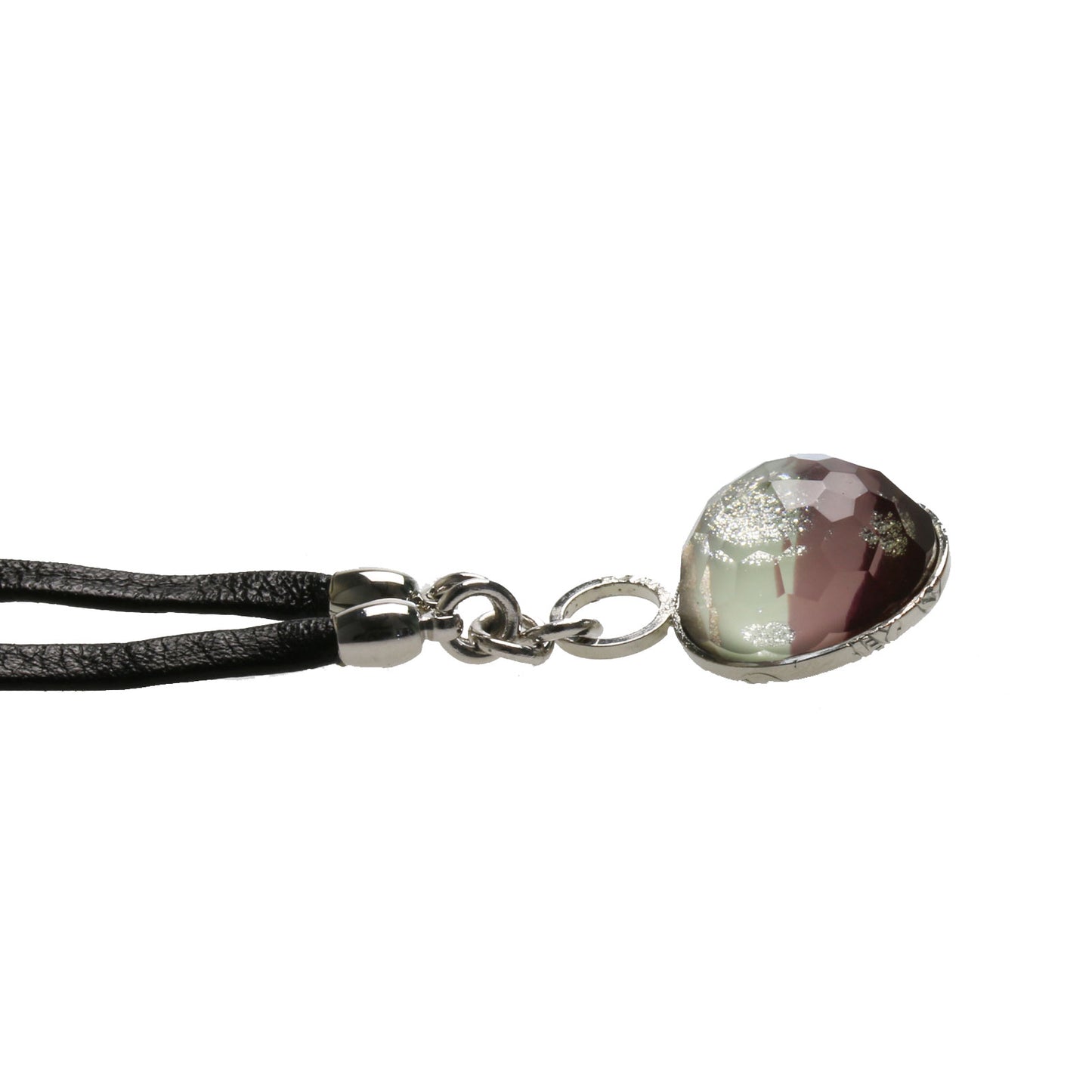 眼鏡ホルダー 男女兼用 紫 老眼鏡 革ひも TAMARUSAN