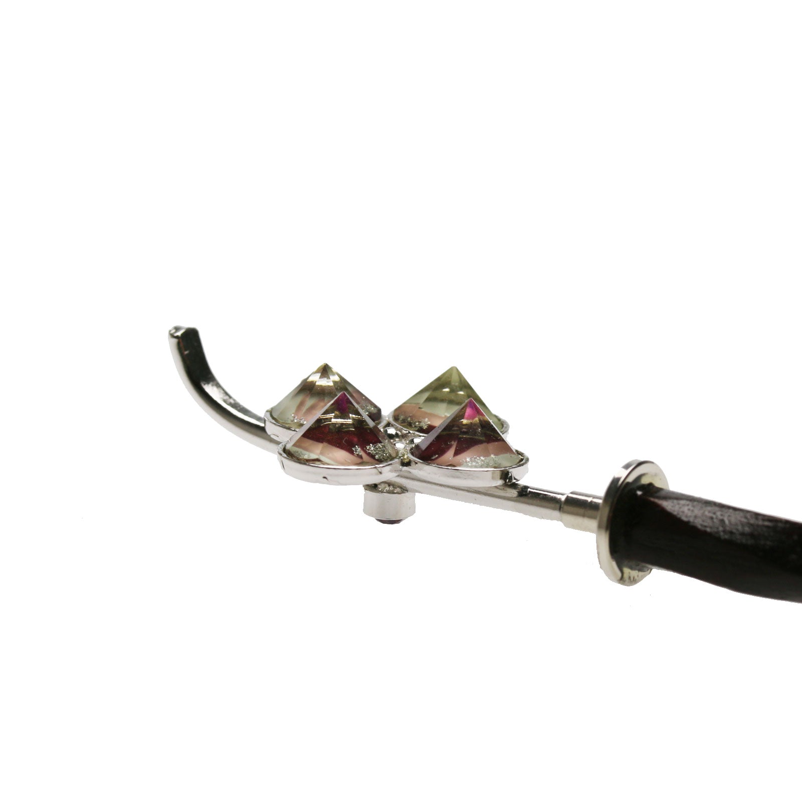 着せ替えかんざし パープル 虹 花 木製 TAMARUSAN