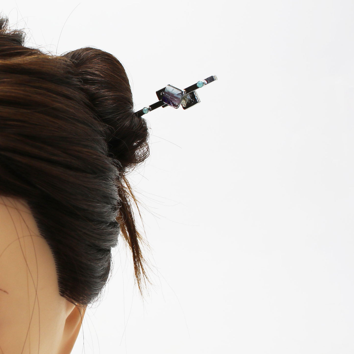 かんざし 四角 パープル 角棒 TAMARUSAN