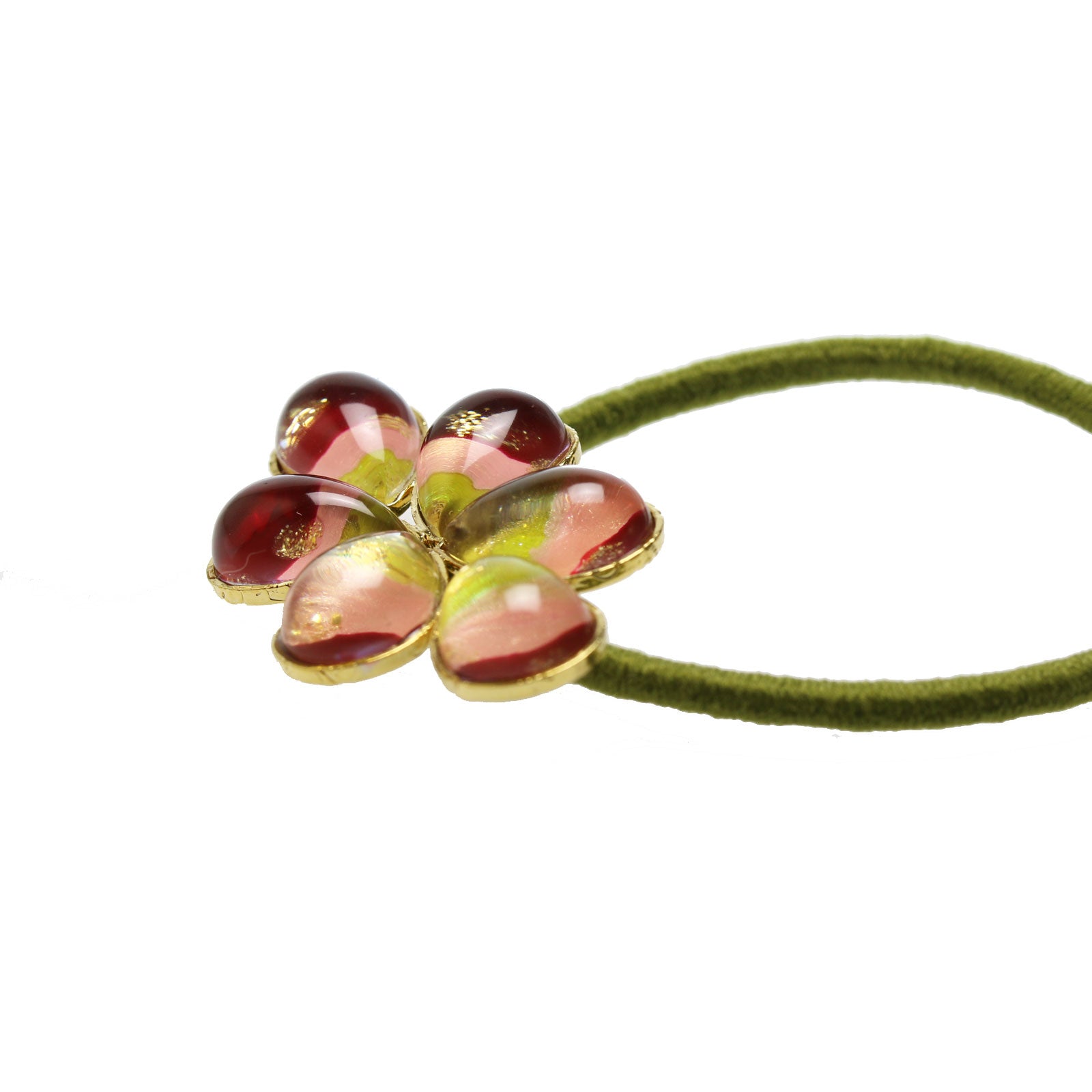 ヘアゴム 虹 オレンジ 24k 贈り物 TAMARUSAN