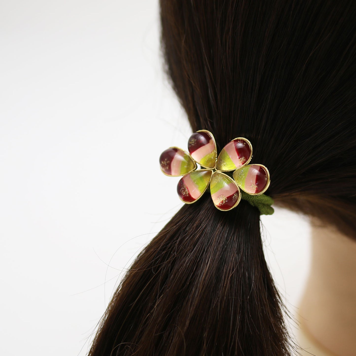 ヘアゴム 虹 オレンジ 24k 贈り物 TAMARUSAN