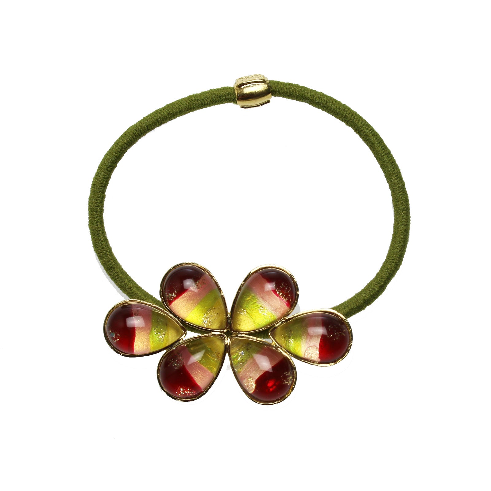 ヘアゴム 虹 オレンジ 24k 贈り物 TAMARUSAN