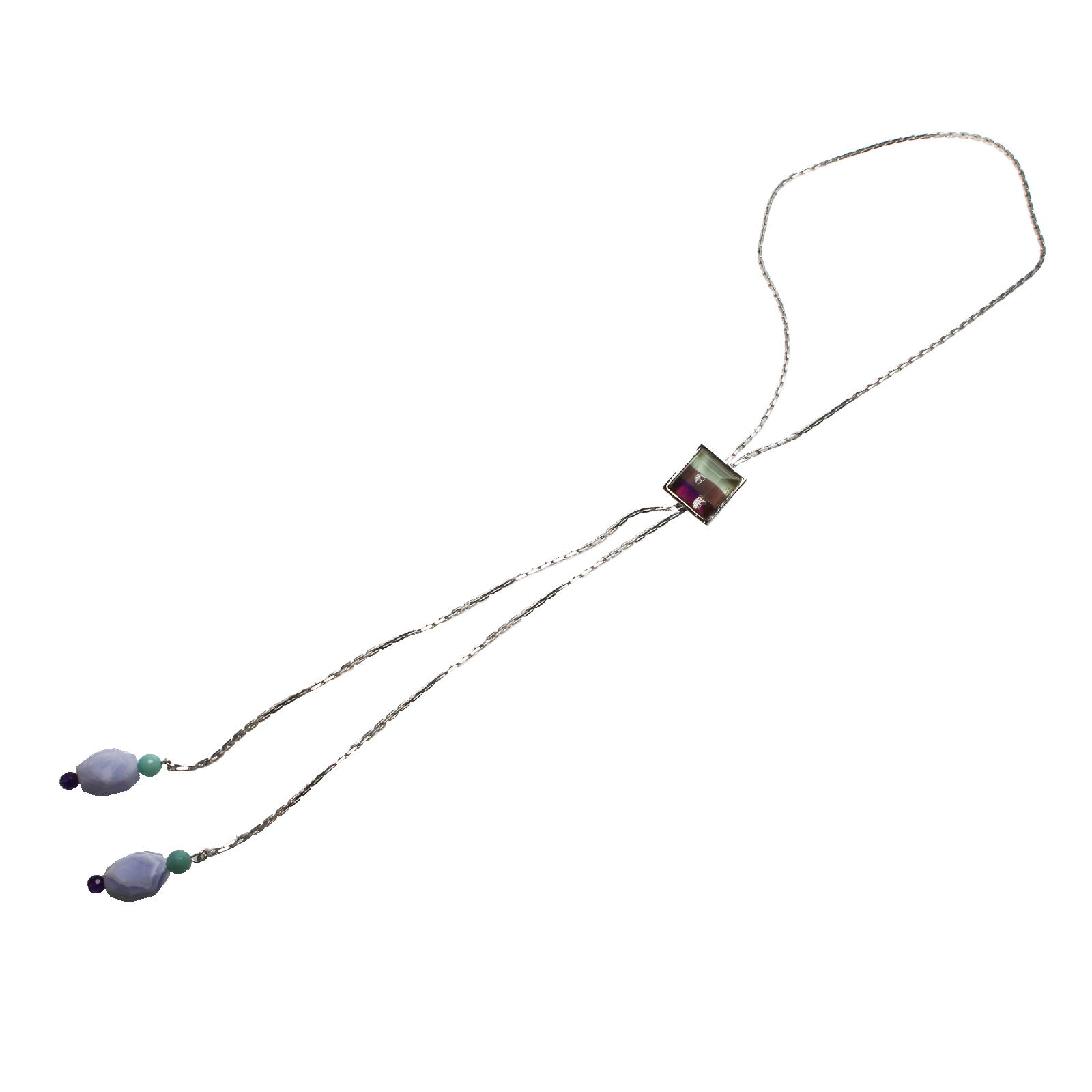 チェーンループタイ 紫 ブルーレース アメジスト TAMARUSAN