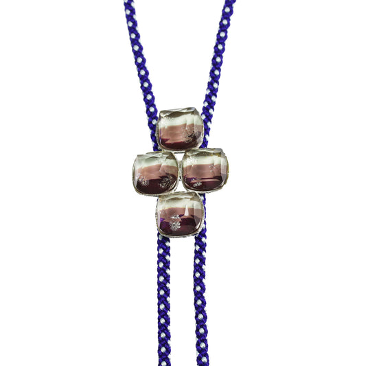 組紐ループタイ 紫 虹 アメジスト ジェイド TAMARUSAN