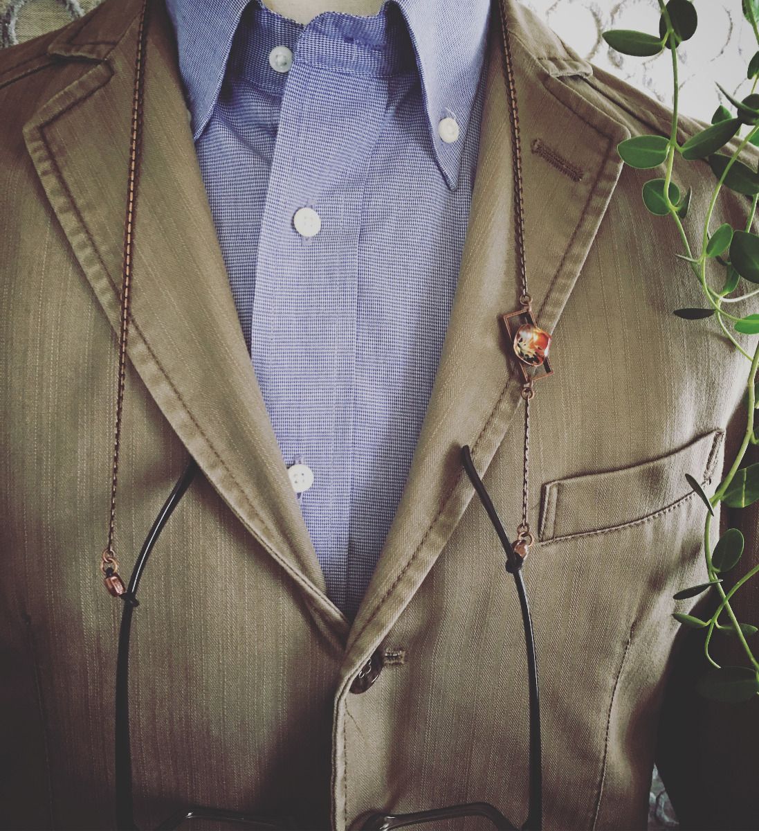 眼鏡チェーン メンズ オレンジ パンジー TAMARUSAN