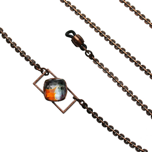 眼鏡チェーン メンズ オレンジ パンジー TAMARUSAN