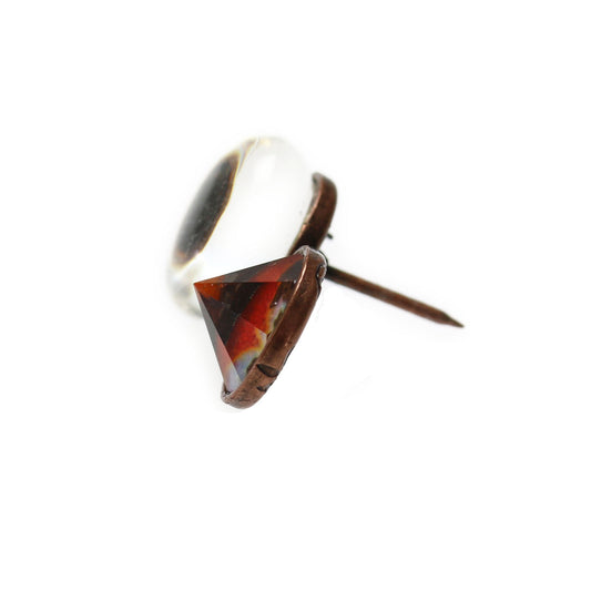 ピンブローチ オレンジ バラ パンジー 花 TAMARUSAN