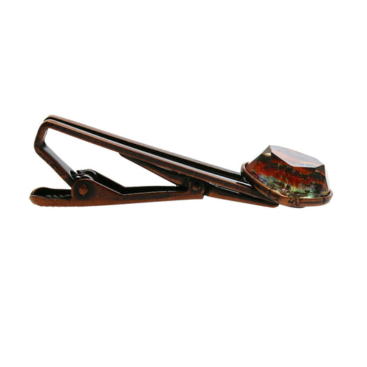 ネクタイピン ハート パンジー オレンジ TAMARUSAN