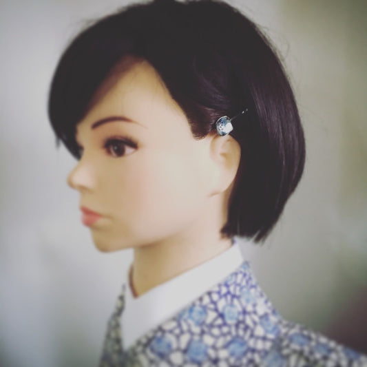 ヘアピン 楽譜 水色 飾り取り外し可能 TAMARUSAN