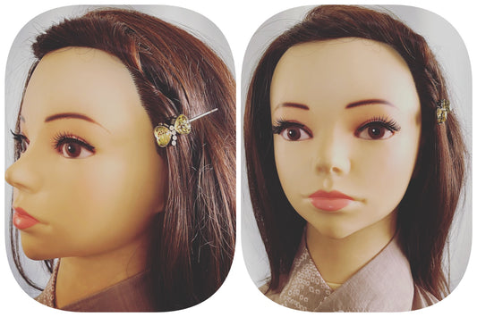 蝶 ヘアピン 楽譜 グリーン 大人向け 高級 TAMARUSAN