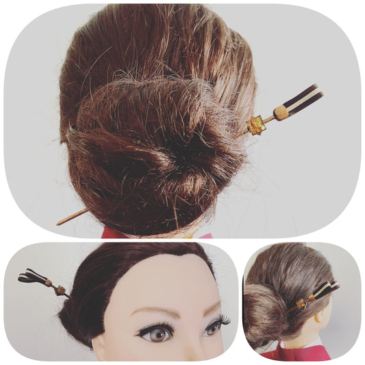 かんざし リボン 音符 ピンク TAMARUSAN