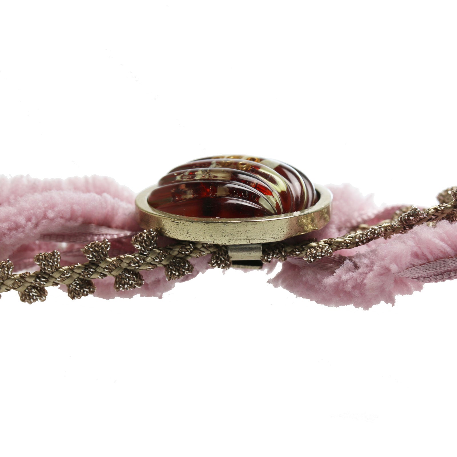 ロングネックレス リボン ループタイ ピンク 赤 TAMARUSAN