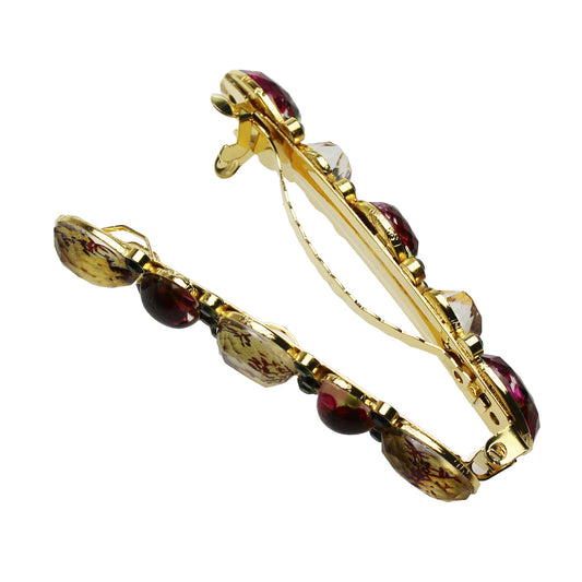 バナナクリップ バレッタ 金 赤 ピンク TAMARUSAN