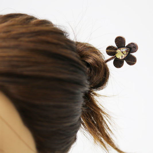 和風 かんざし 赤 花 一本挿し TAMARUSAN