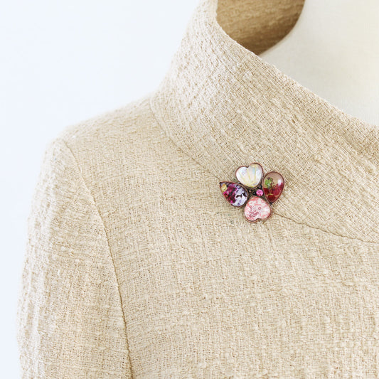 ブローチ 花 ピンク TAMARUSAN