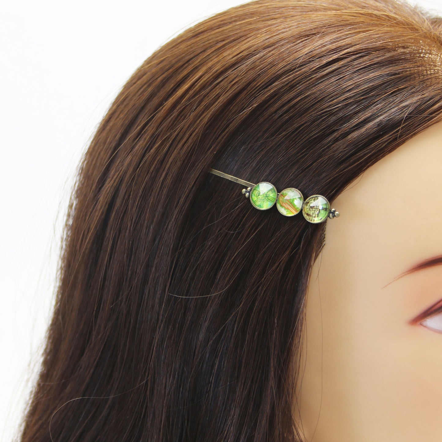 ヘアピン 緑 髪飾り 着物ヘアアクセサリー TAMARUSAN