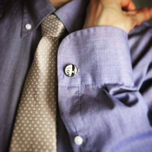 カフスボタン バラの木 黒 男女兼用 TAMARUSAN