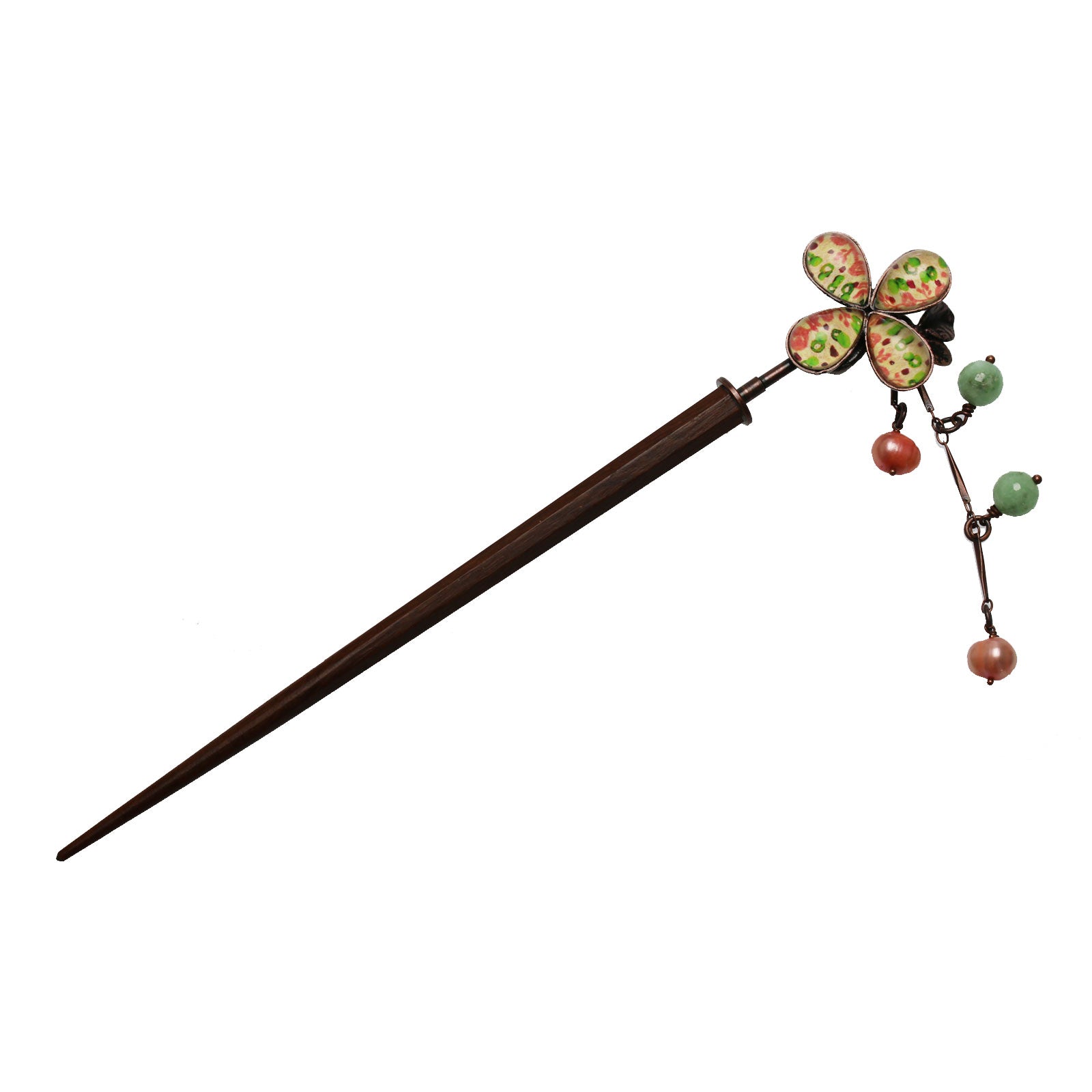 着せ替えかんざし バラ 花 淡水パール ベージュ TAMARUSAN