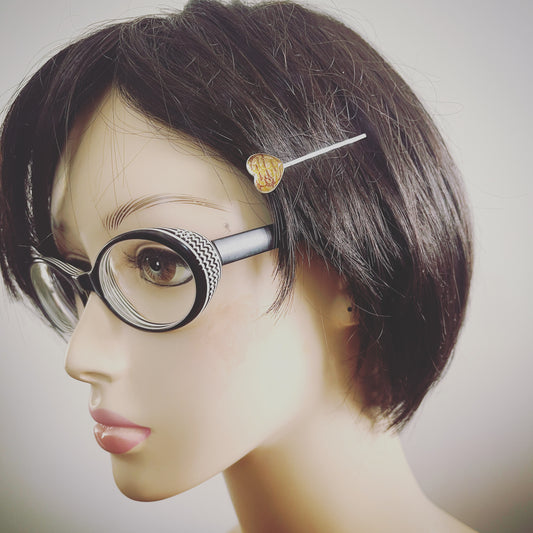 ヘアピン ハート ピンク 水面柄 TAMARUSAN