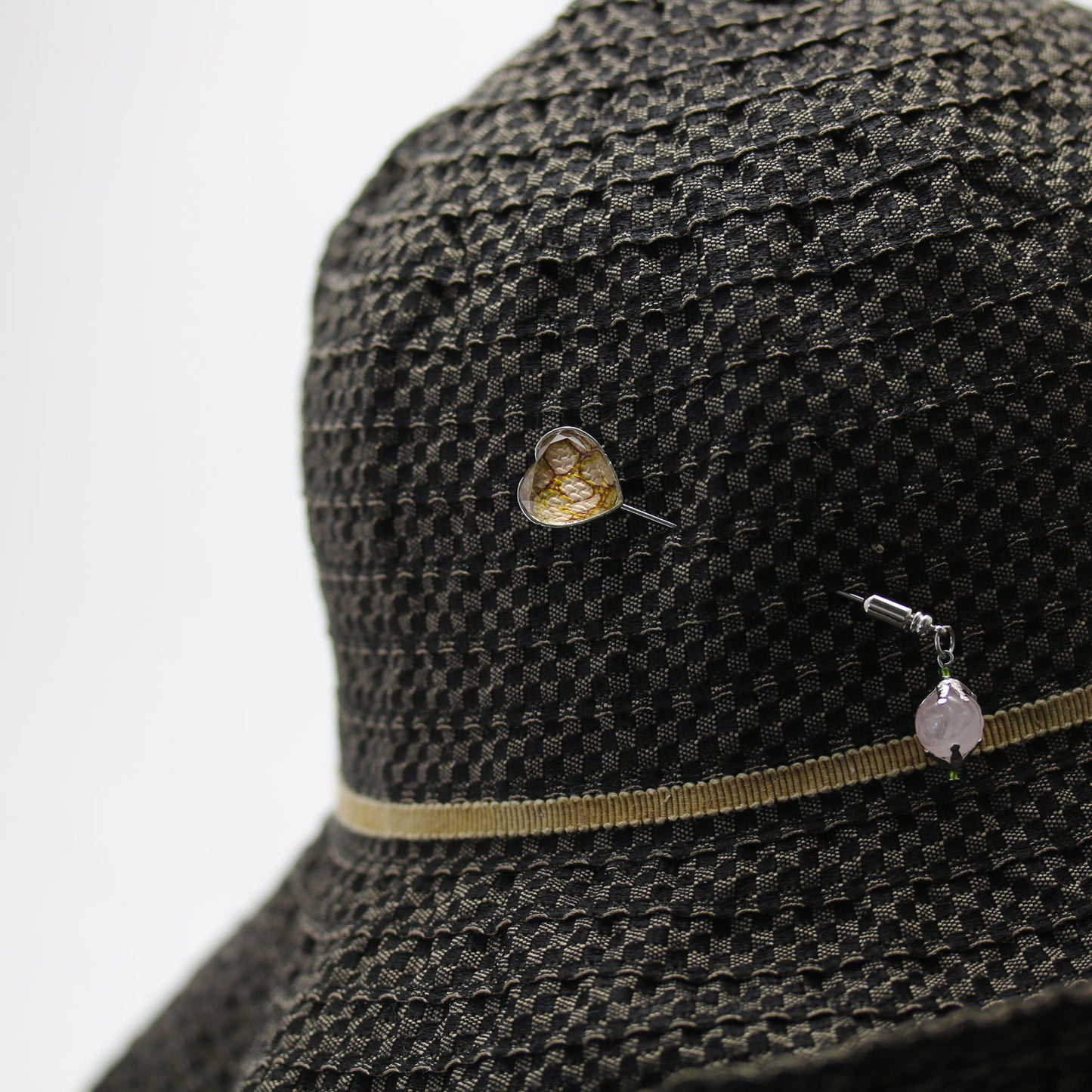 ハットピン ハート ピンク ローズクオーツ TAMARUSAN