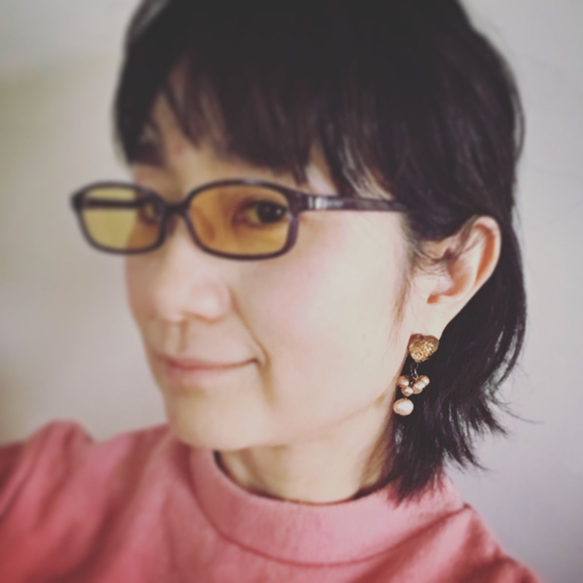 ピアス 淡水パール ピンク ハート 水面 TAMARUSAN