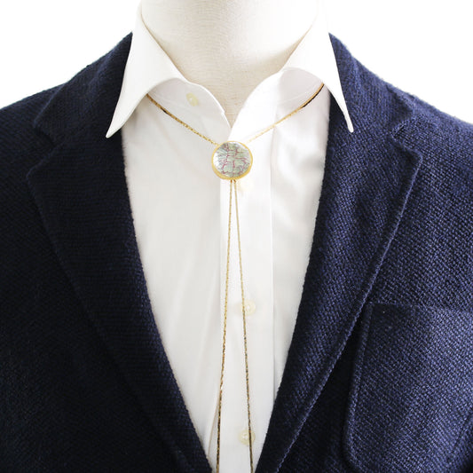 チェーンループタイ ブルー 水面 24k アメジスト TAMARUSAN