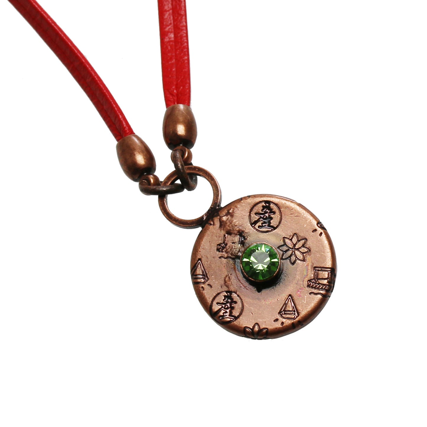 眼鏡ホルダー 赤 すいか 革紐 男女兼用 TAMARUSAN