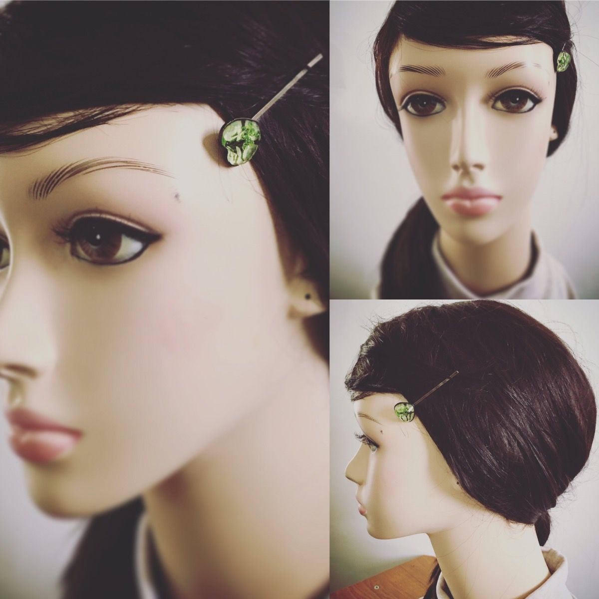 ヘアピン ハート すいか 緑 TAMARUSAN