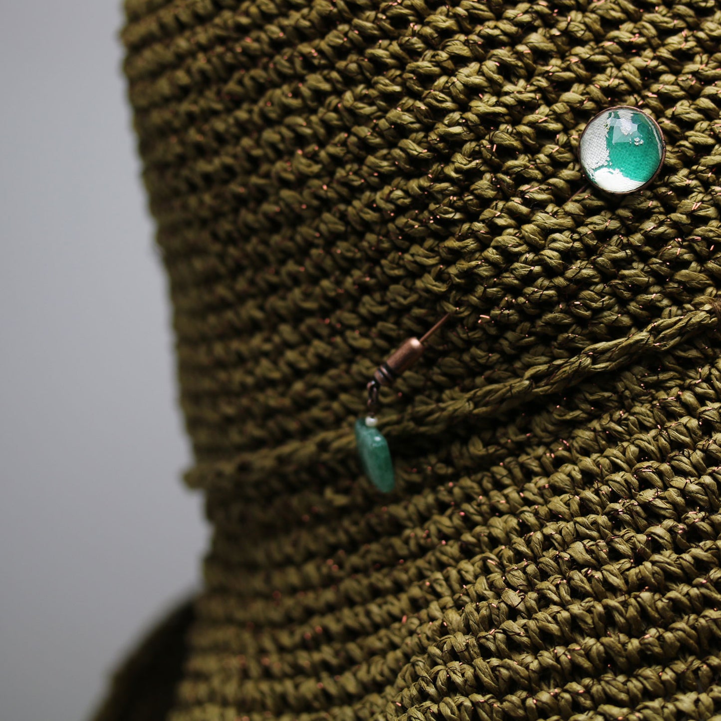 ハットピン ラペルピン アベンチュリン 緑 TAMARUSAN