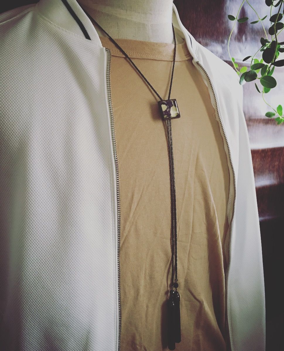 チェーンループタイ 花 ジャングル模様 マルチカラー TAMARUSAN