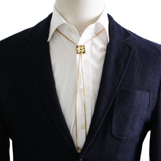 チェーンループタイ 黄色 ゴールド トラ猫 男女兼用 TAMARUSAN