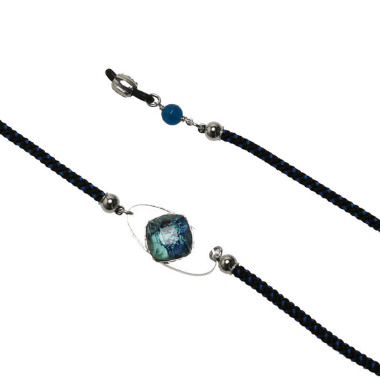 グラスコード 青 トランプ 組紐 シルク 紳士 TAMARUSAN